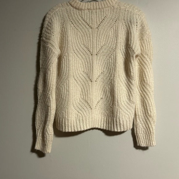 Madewell Cream Textured Knit Sweater Women’s XXS Cozy Pullover - Picture 5 of 10